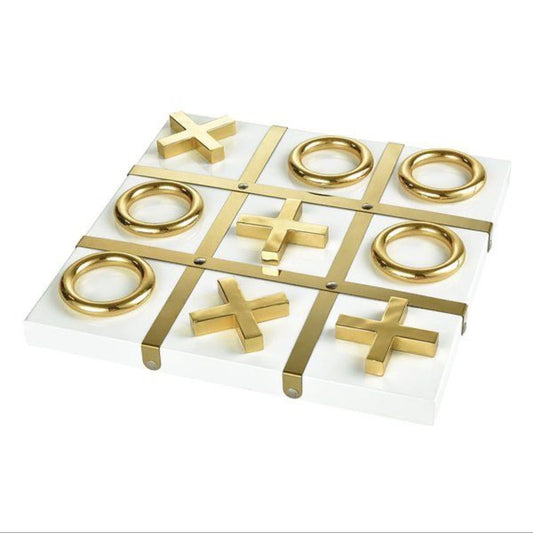 Luxury Gold Tic Tac Toe Game Set – Decorative Tabletop Display oxo