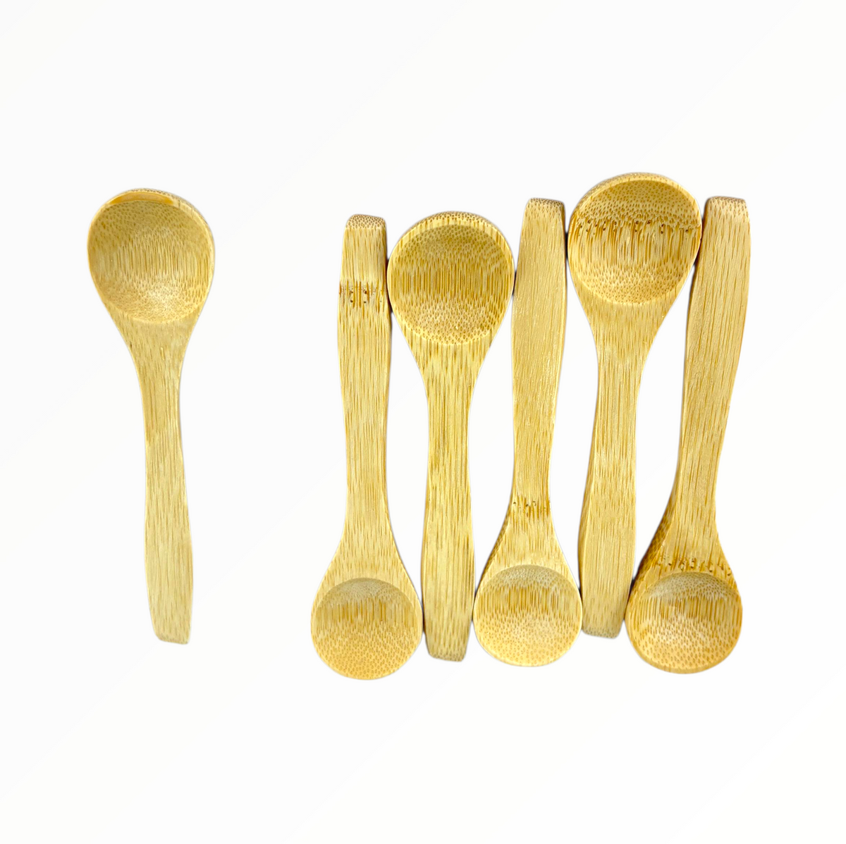 Natural Bamboo Spoon Set (6 Pieces) – Eco-Friendly Wooden Tableware for Kitchen & Dining