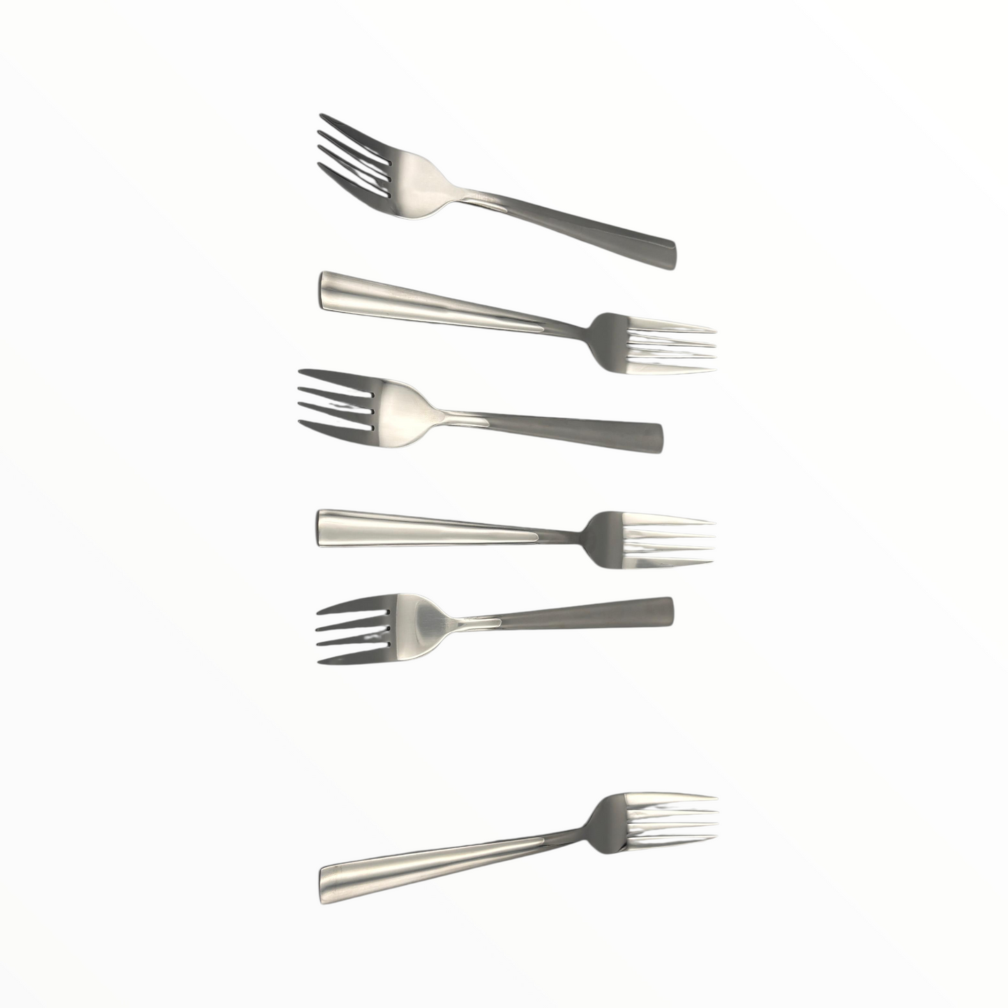 Stainless Steel Dinner Fork Set – 6-Piece Modern Cutlery