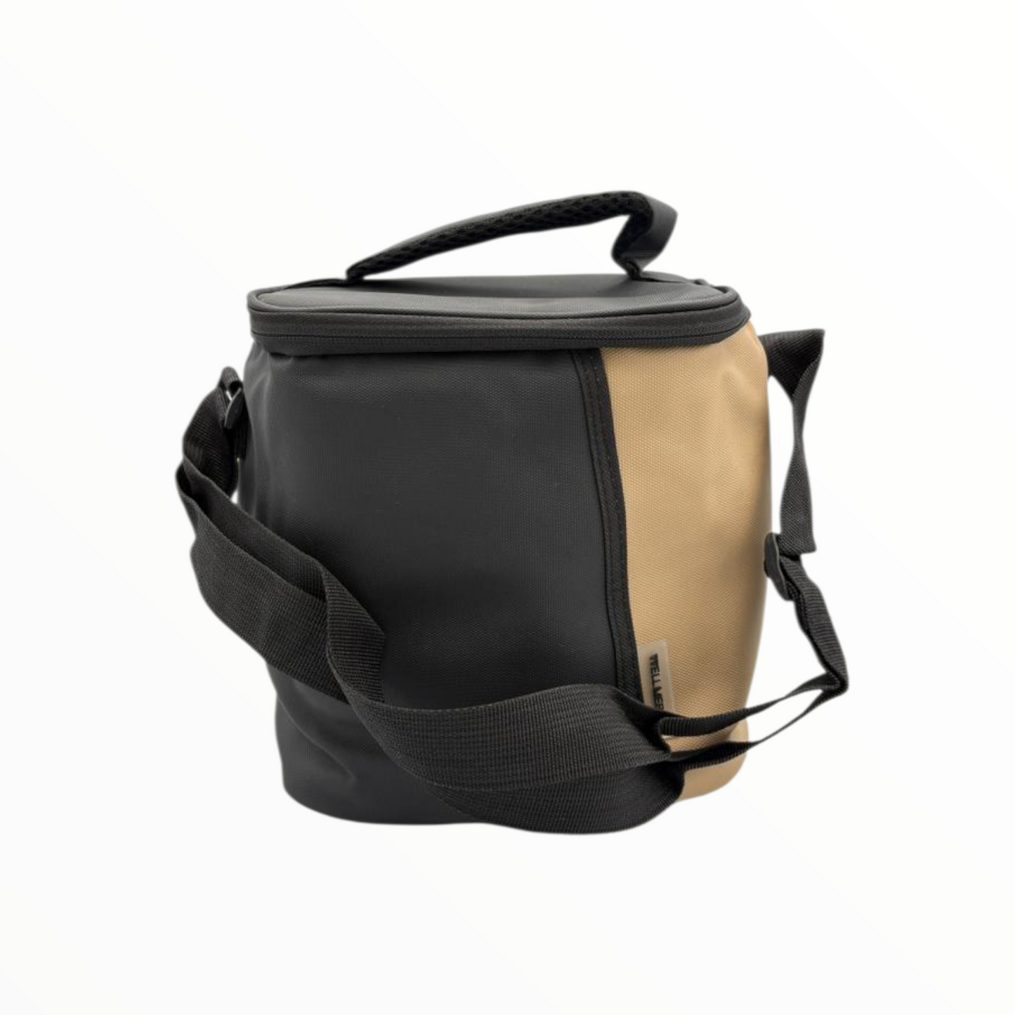 Portable Insulated Picnic Cooler Bag – Black & Beige Thermal Tote