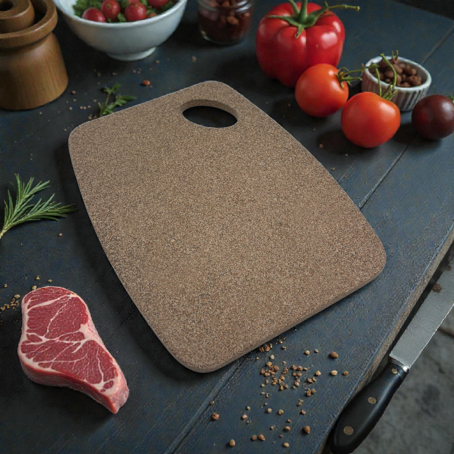 Brown Speckled Cutting Board – Rustic Stone-Style Kitchen Board