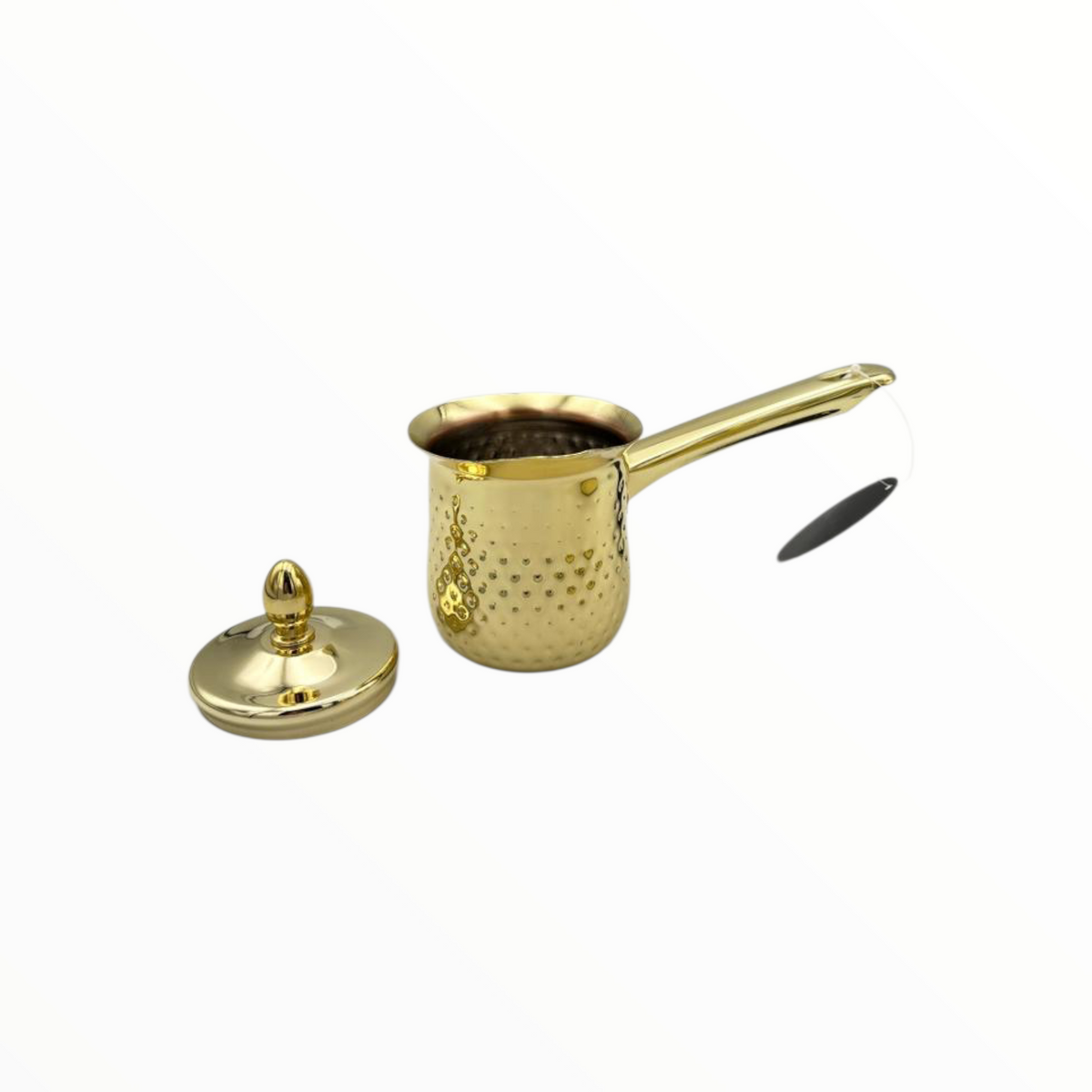 Turkish Coffee Pot Set – Stainless Steel & Granite Cezve with Lid (3 Sizes)