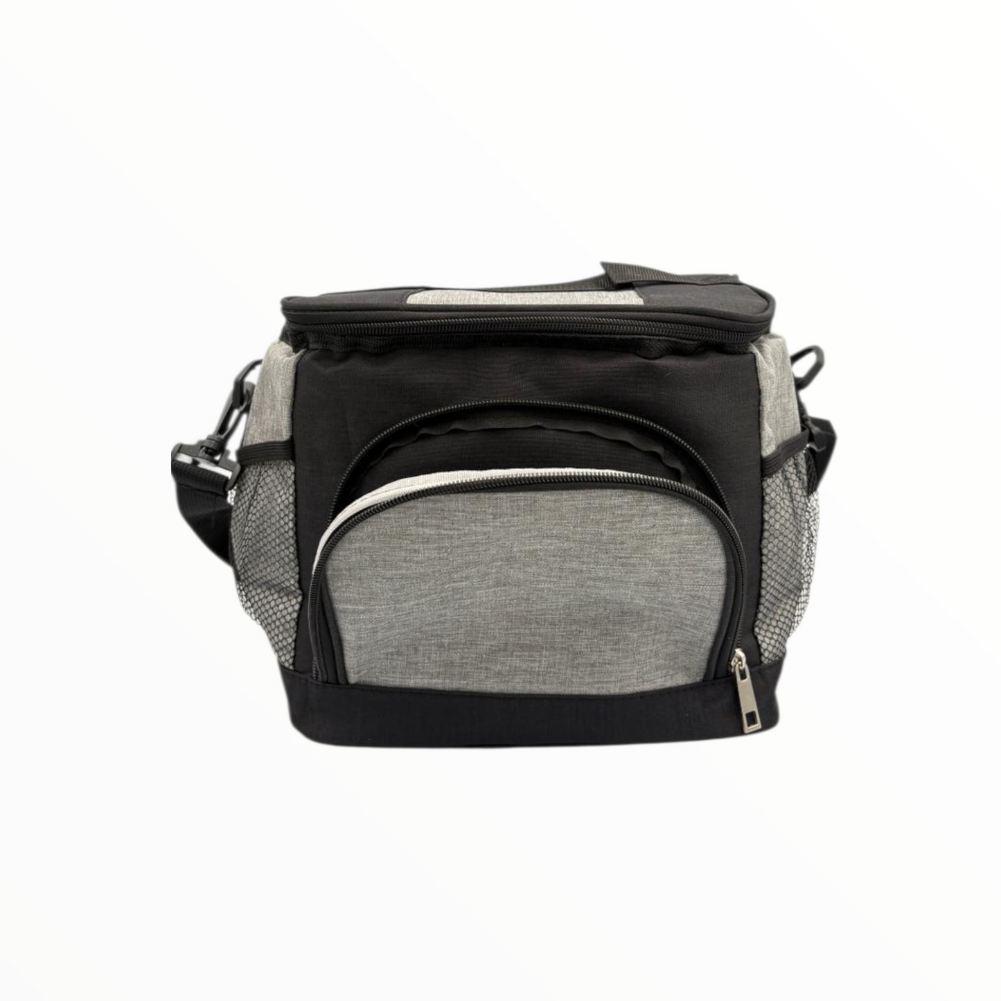 Insulated Lunch Cooler Bag Grey & Black – Multi Pocket Design
