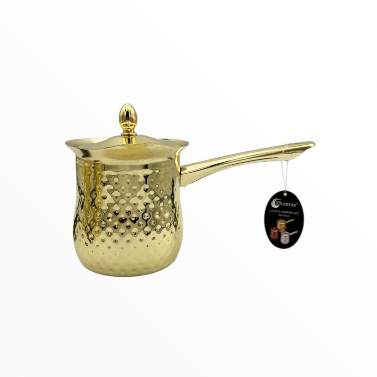 Turkish Coffee Pot Set – Stainless Steel & Granite Cezve with Lid (3 Sizes)