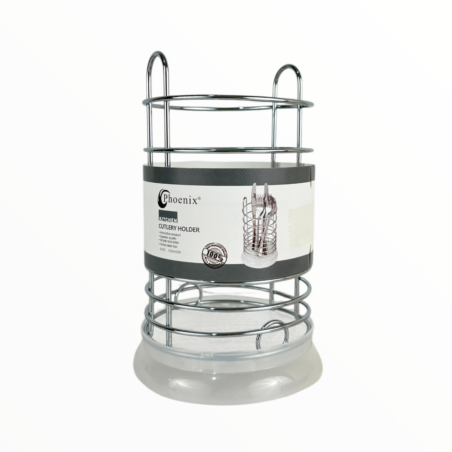 Phoenix Square Aluminum Cutlery Holder – Modern Kitchen Utensil Organizer with Drainage