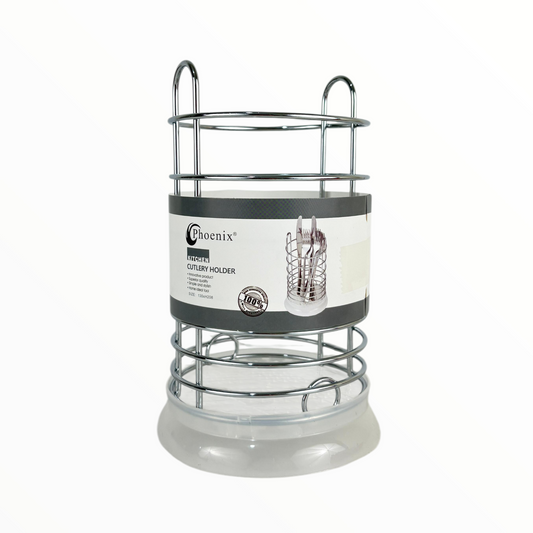 Phoenix Square Aluminum Cutlery Holder – Modern Kitchen Utensil Organizer with Drainage
