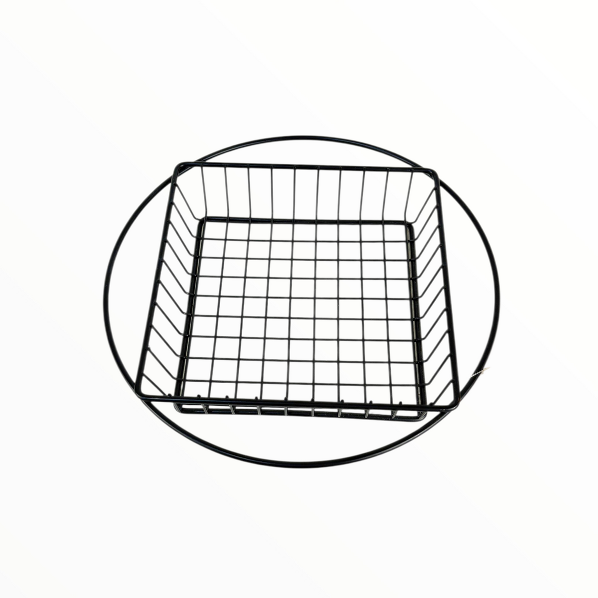 Black Metal Wire Storage Basket – Multipurpose Fruit, Bread & Organizer Basket