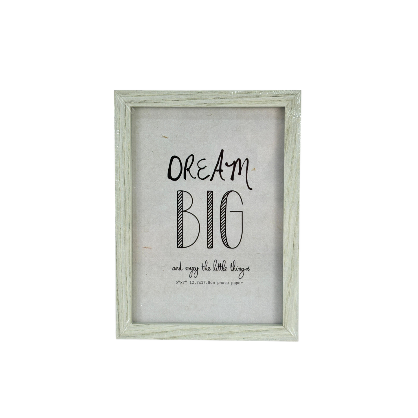 Inspirational Wooden Photo Frame with Quote Prints – Rustic Home Décor Frame 5×7"