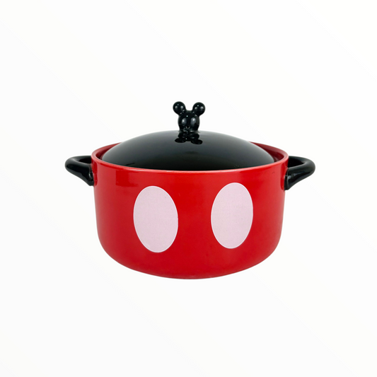 Cartoon-Inspired Enamel Cooking Pot with Lid – Cute Red Soup & Stew Casserole
