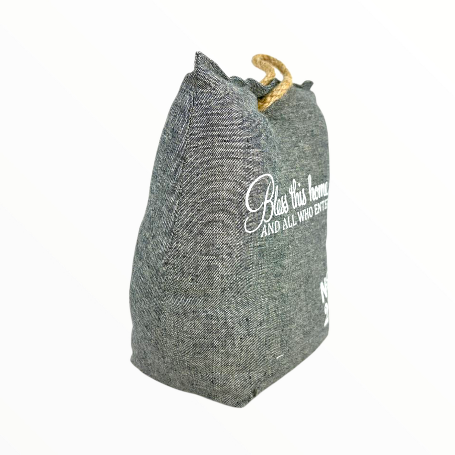 Fabric Door Stopper Weight with Rope Handle – Decorative Home Quote Door Stop 800 g