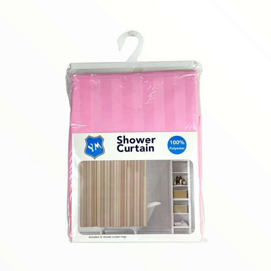 Shower Curtain – 100% Polyester Waterproof Bathroom Curtain with Rings