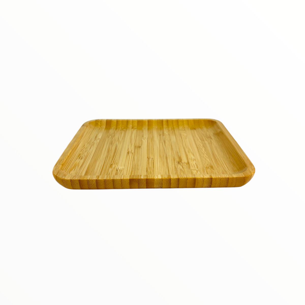 Natural Bamboo Serving Tray – Eco-Friendly Round & square Wooden Plate 25x25 cm