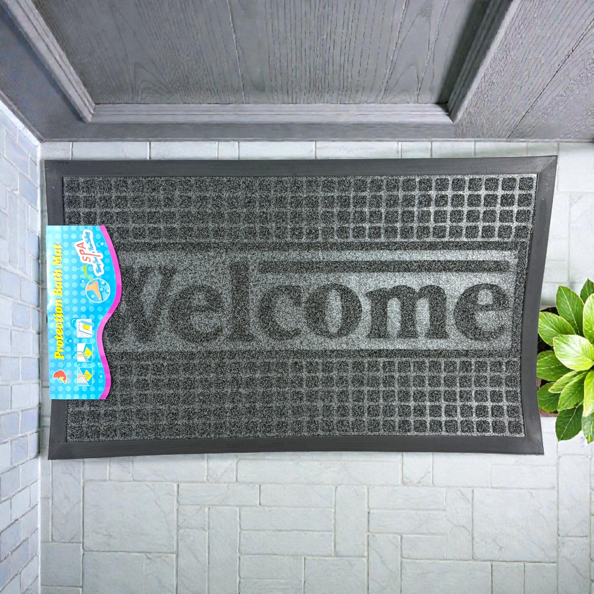 Welcome Entrance Doormat – Heavy-Duty Anti-Slip Room Mat for Home & Office | Dirt-Trapping Outdoor/Indoor Mat