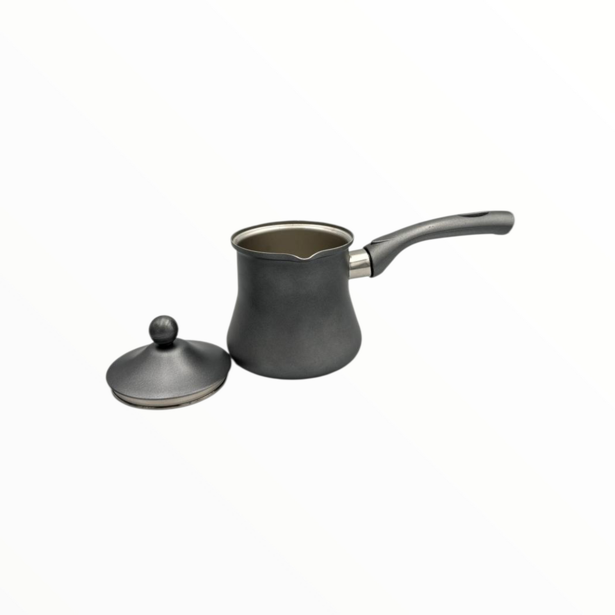 Granite Grey Turkish Coffee Pot Set  – 3 Sizes, Matte Finish