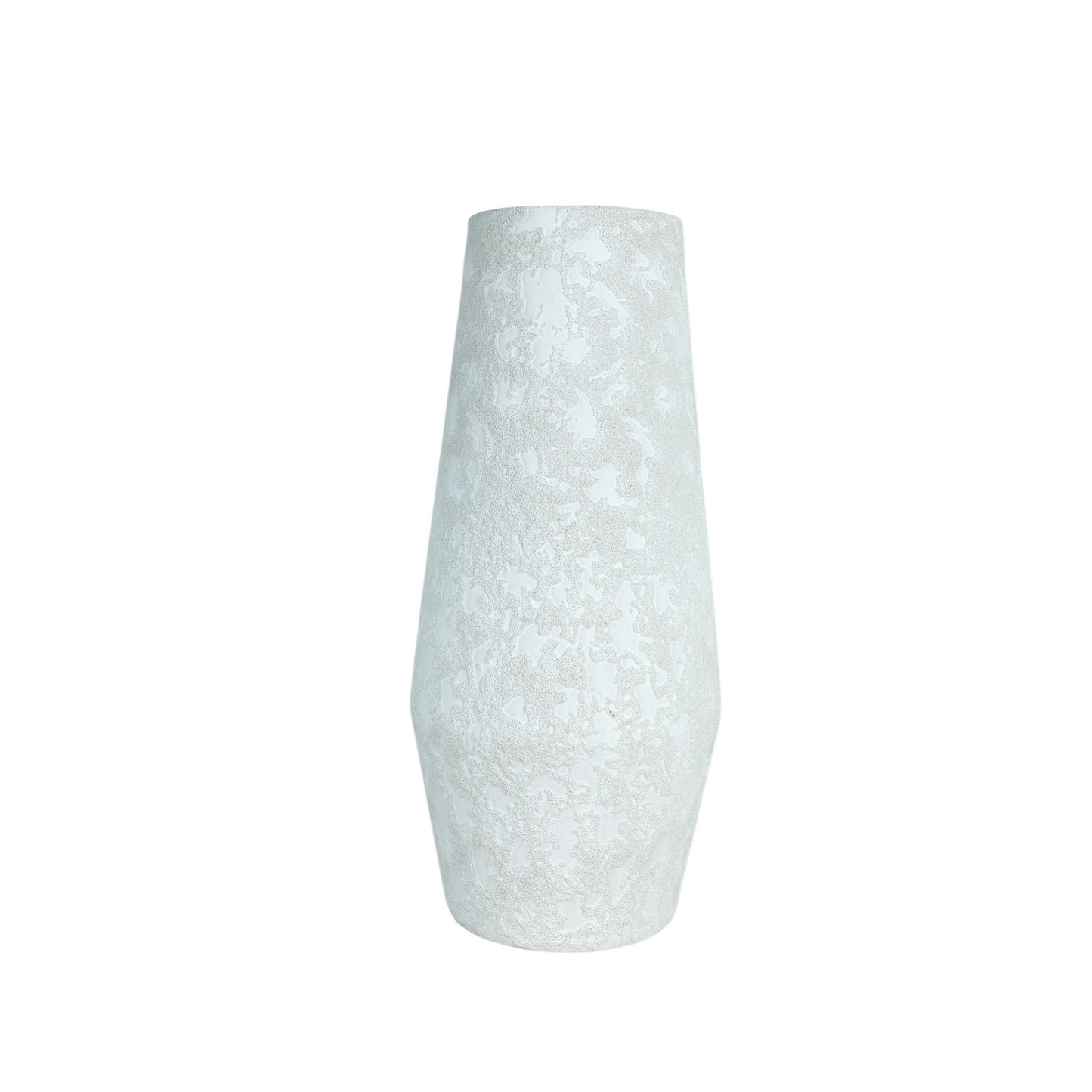 Textured Tall White Ceramic Floor Vase – Modern Minimalist Decorative Vase