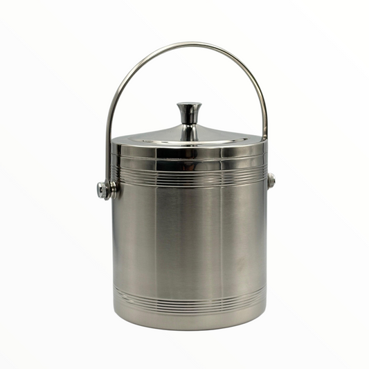 Meduim Stainless Steel Ice Bucket with Lid & Strainer – Bar & Party Essential/ 1.4 litre