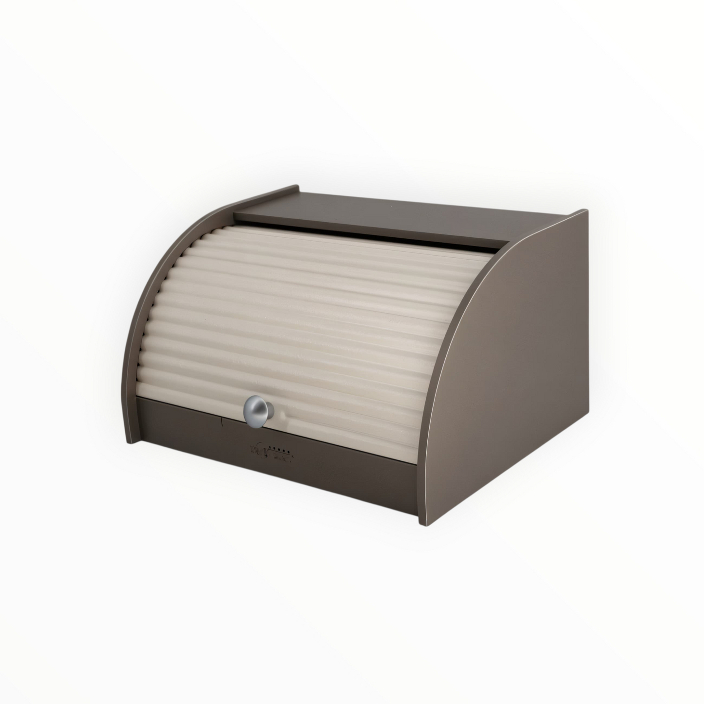 Modern Grey Roll Top Bread Box – Compact Kitchen Bread Storage