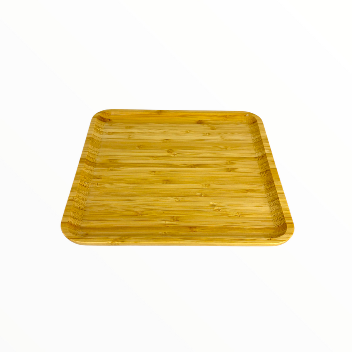 Natural Bamboo Serving Tray – Eco-Friendly Round & square Wooden Plate 30x30cm