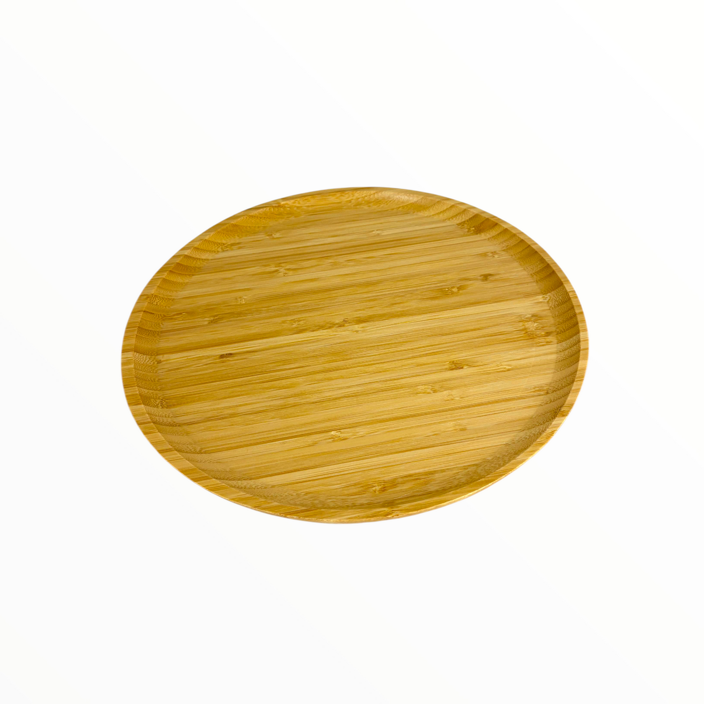Natural Bamboo Serving Tray – Eco-Friendly RoundWooden Plate 25cm