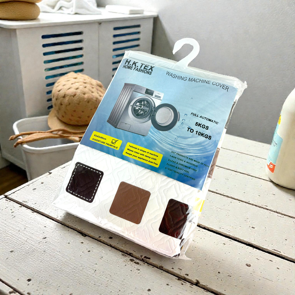 Waterproof Washing Machine Cover – Front Load Dust Protector (Fits 5kg to 10kg Machines