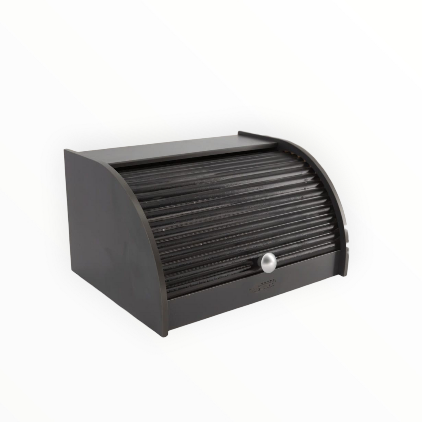 Modern Roll Top Bread Box – Dark Grey Kitchen Bread Storage