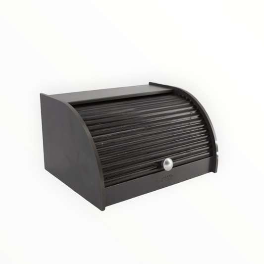Modern Roll Top Bread Box – Dark Grey Kitchen Bread Storage