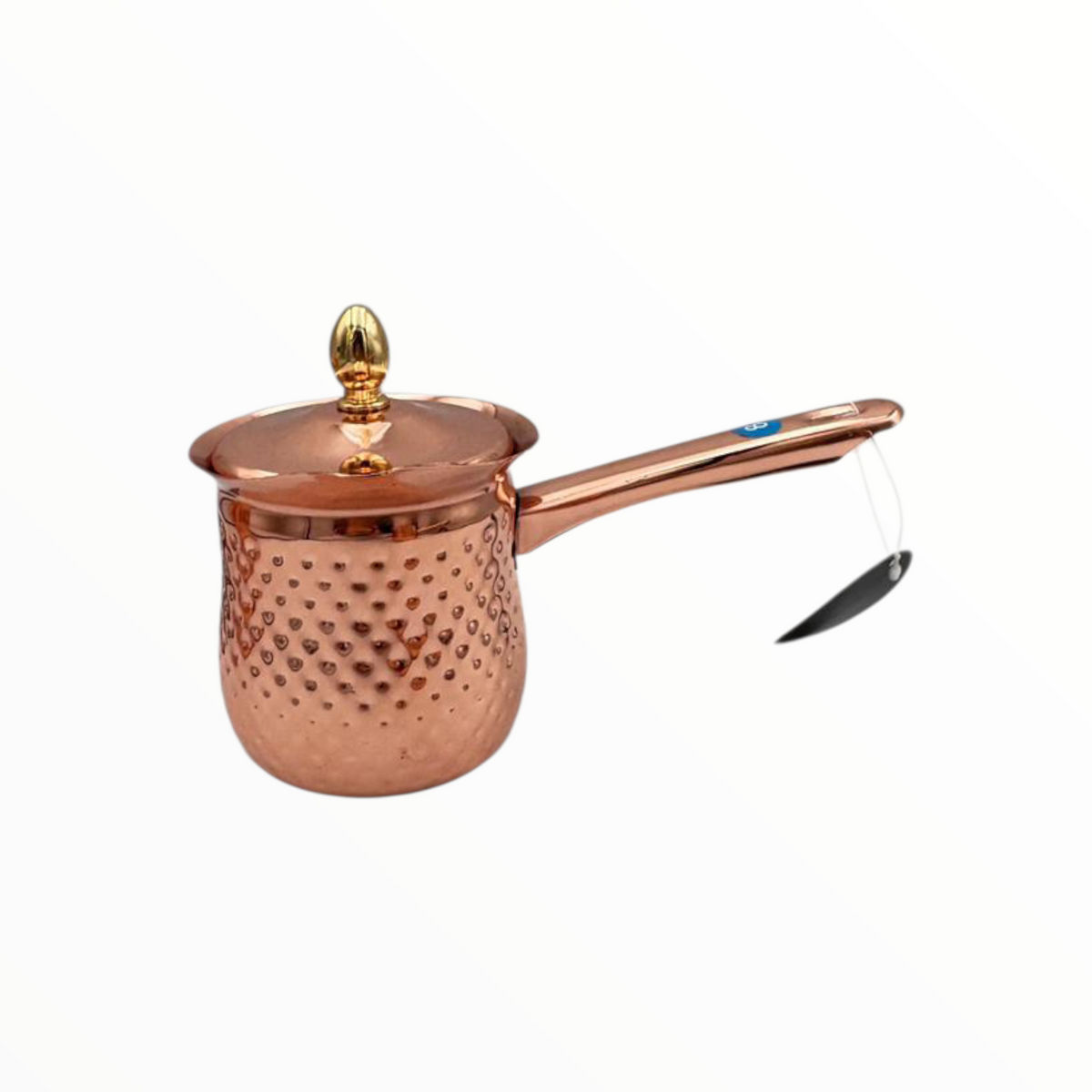 Hammered Copper Turkish Coffee Pot Set (Cezve) – 3 Sizes with Lid