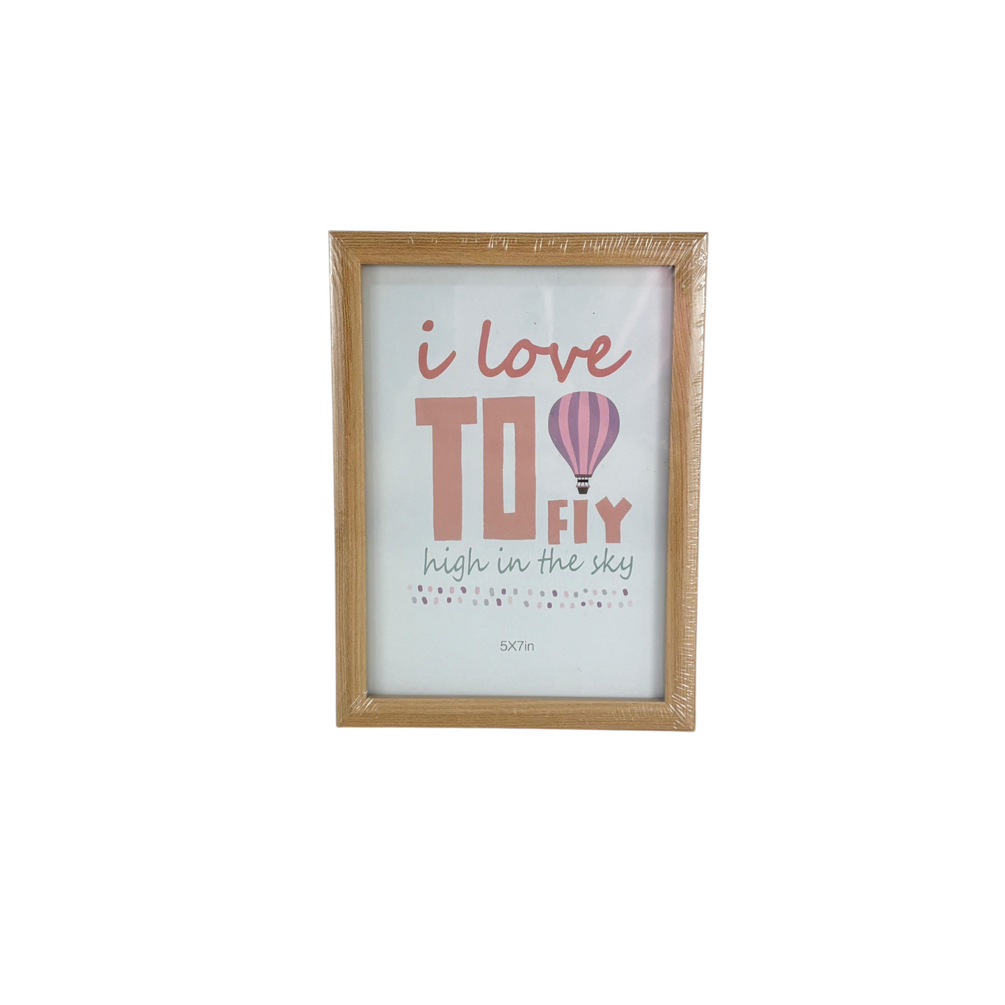 Inspirational Wooden Photo Frame with Quote Prints – Rustic Home Décor Frame 5×7"