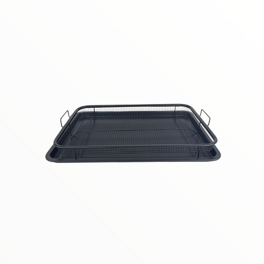 Non-Stick Baking Tray with Cooling Rack Set – Oven & Air Fryer Compatible