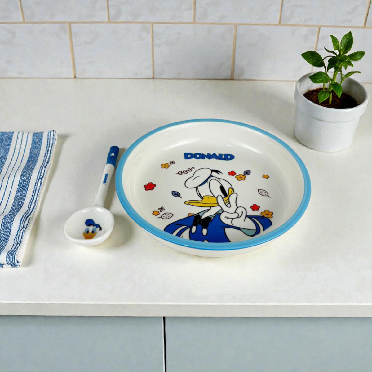Daisy Kids Bowl & Spoon Set – Cartoon Feeding Bowl for Children