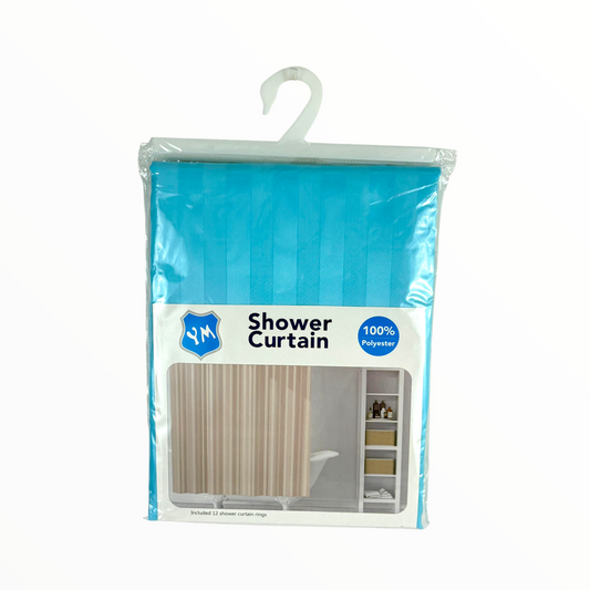 Shower Curtain – 100% Polyester Waterproof Bathroom Curtain with Rings