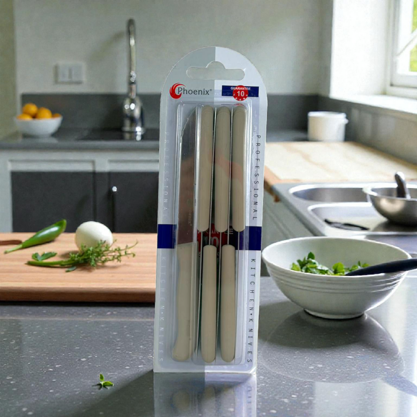 Phoenix Professional Kitchen Knife Set – 6 Stainless Steel Knives with Ergonomic Handles