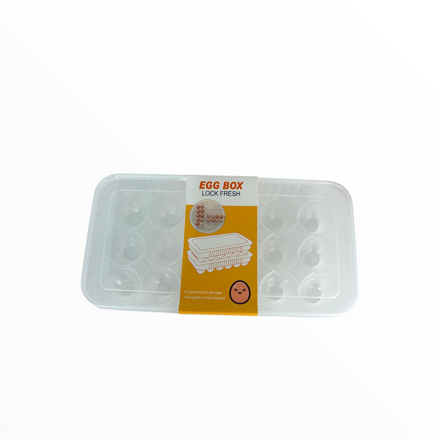 Egg Storage Box – Lock Fresh Plastic Egg Organizer for Refrigerator