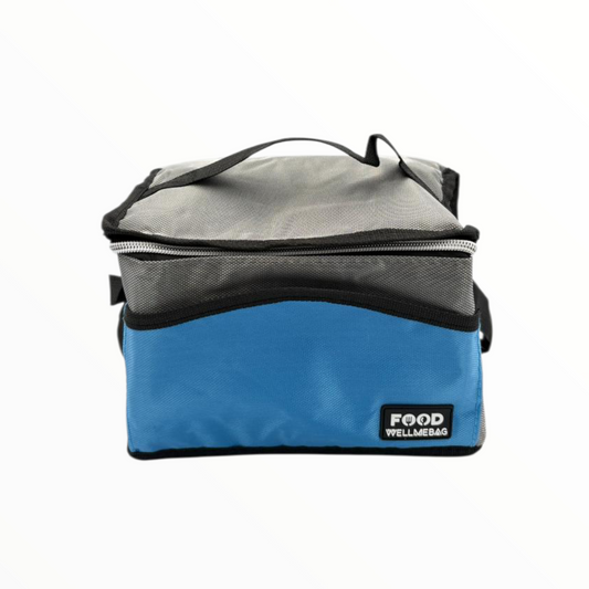 Insulated Lunch Bag Blue & Grey – Thermal Food Storage Cooler