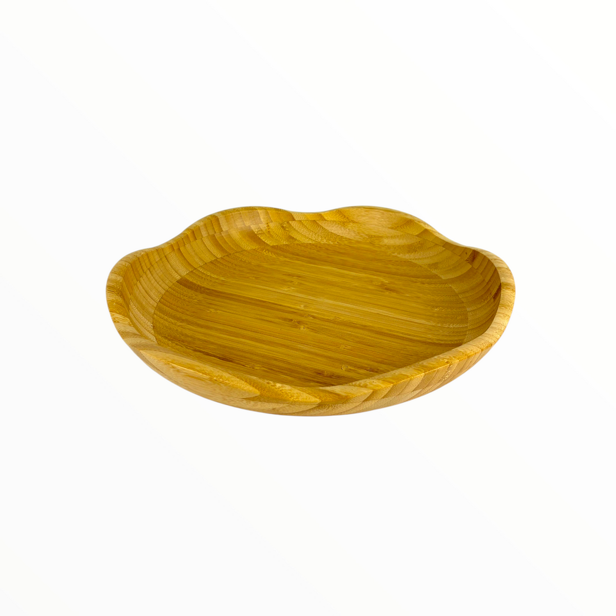 Natural Bamboo Serving Tray – Eco-Friendly Round  Wooden Plate 30cm