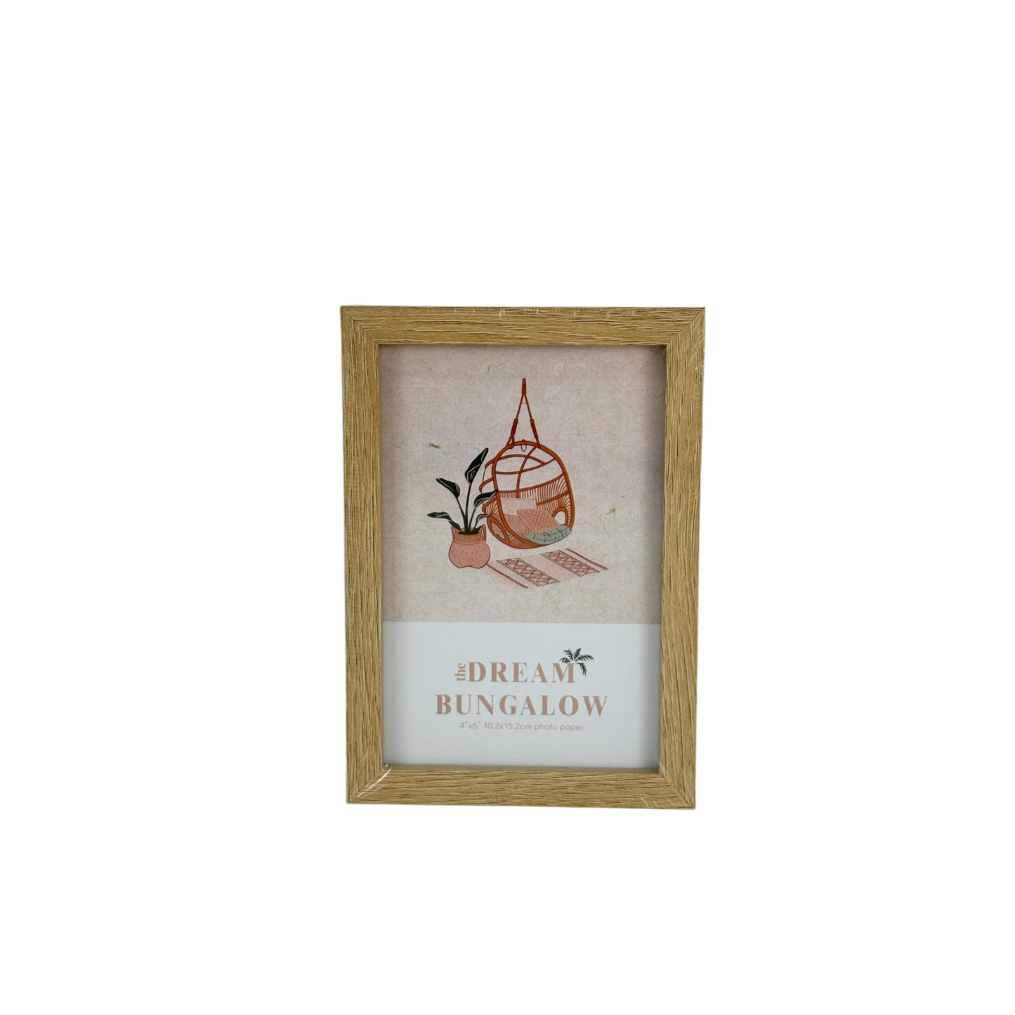 Inspirational Wooden Photo Frame with Quote Prints – Rustic Home Décor Frame 4×6"