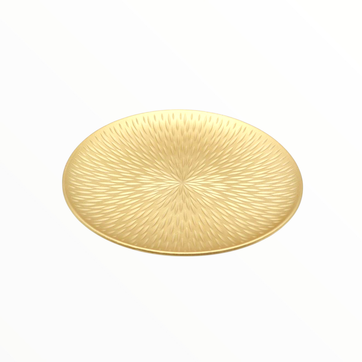Elegant Embossed Serving Plate – Gold Decorative Tableware Tray