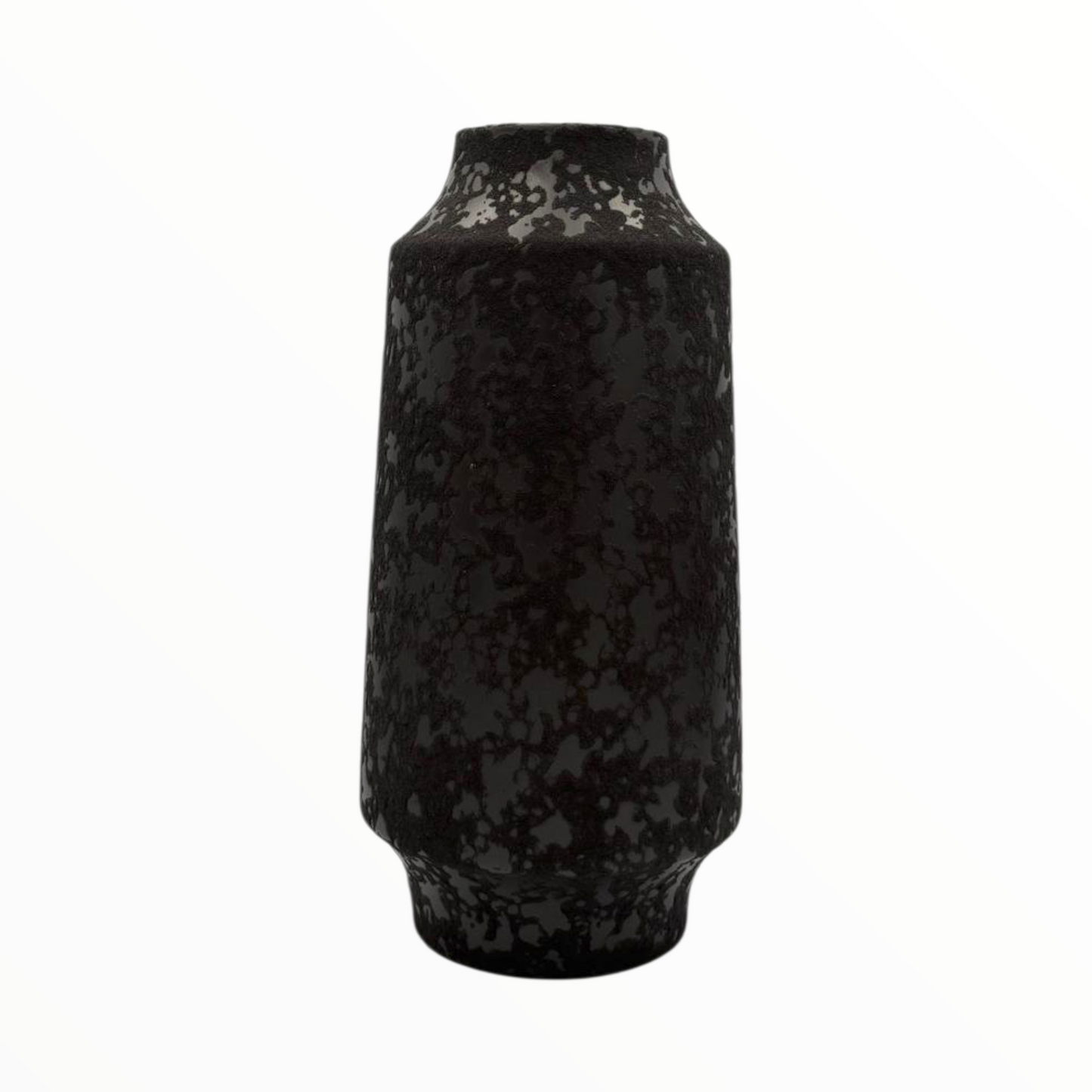 Textured Black Ceramic Vase & Jar Set – Modern Sculptural Home Décor