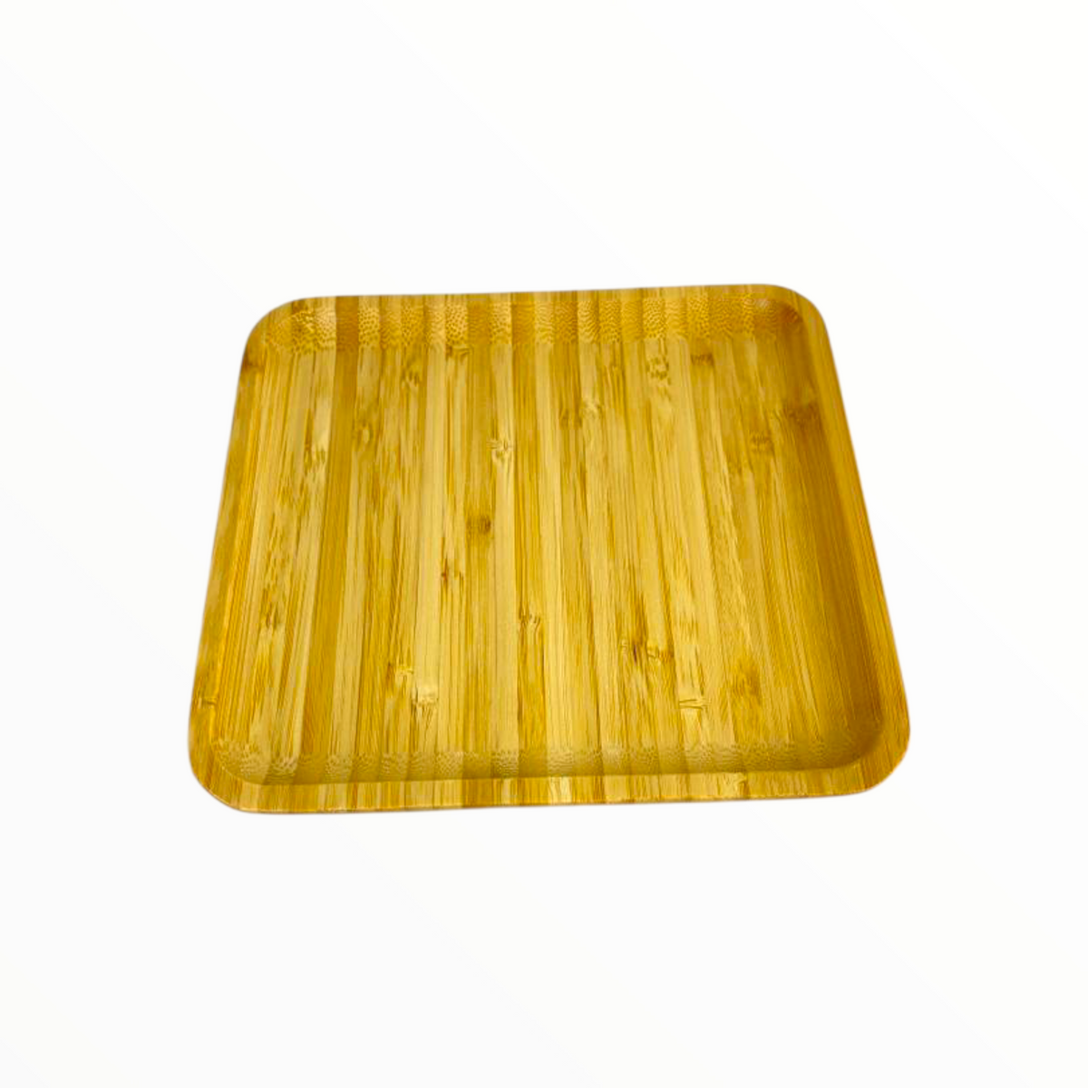 Natural Bamboo Serving Tray – Eco-Friendly Round & square Wooden Plate 20x 20cm