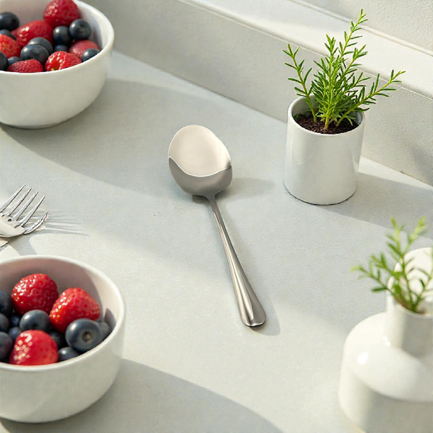 Stainless Steel Dessert Spoon –1 Piece Modern Cutlery