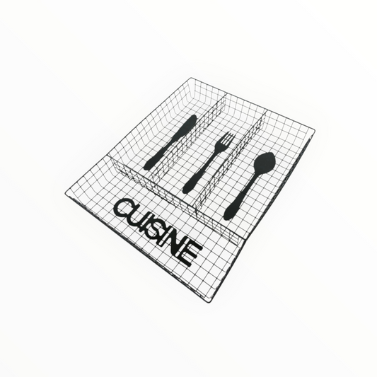 Metal Wire Kitchen Wall Décor – “Cuisine” Utensil Design (Spoon, Fork, Knife)