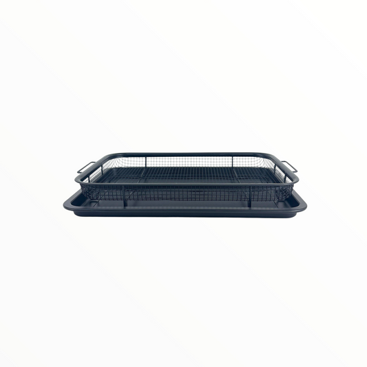 Non-Stick Baking Tray with Cooling Rack Set – Oven & Air Fryer Compatible
