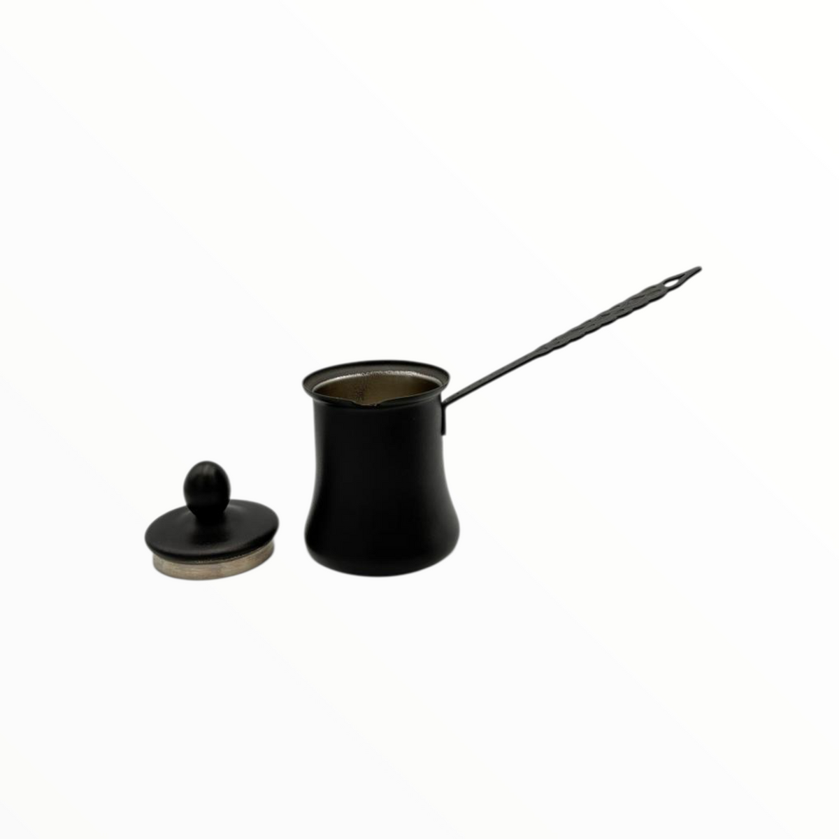 Granite black Turkish Coffee Pot Set  – 3 Sizes, Matte Finish