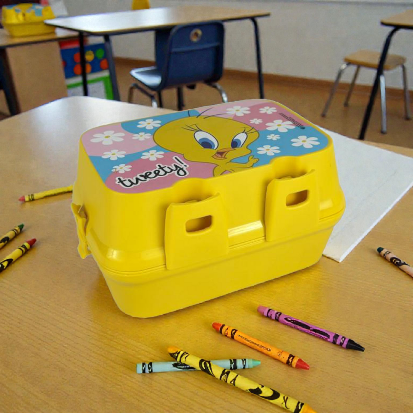 Kids Lunch Box with Cartoon Design – Secure Lock Food Container