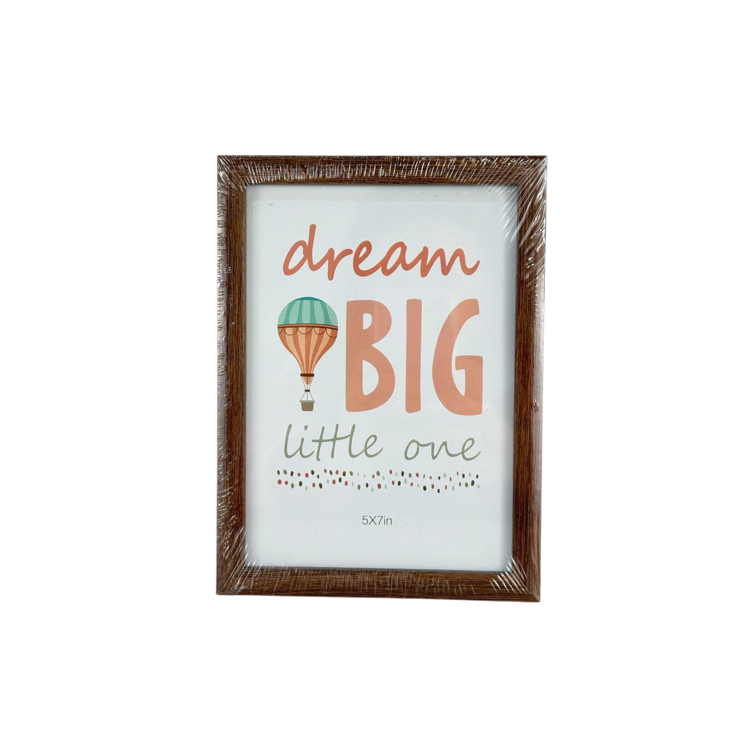 Inspirational Wooden Photo Frame with Quote Prints – Rustic Home Décor Frame 5×7"