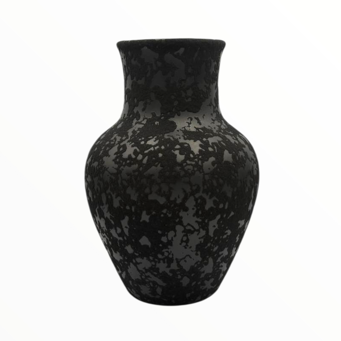 Textured Black Ceramic Vase & Jar Set – Modern Sculptural Home Décor