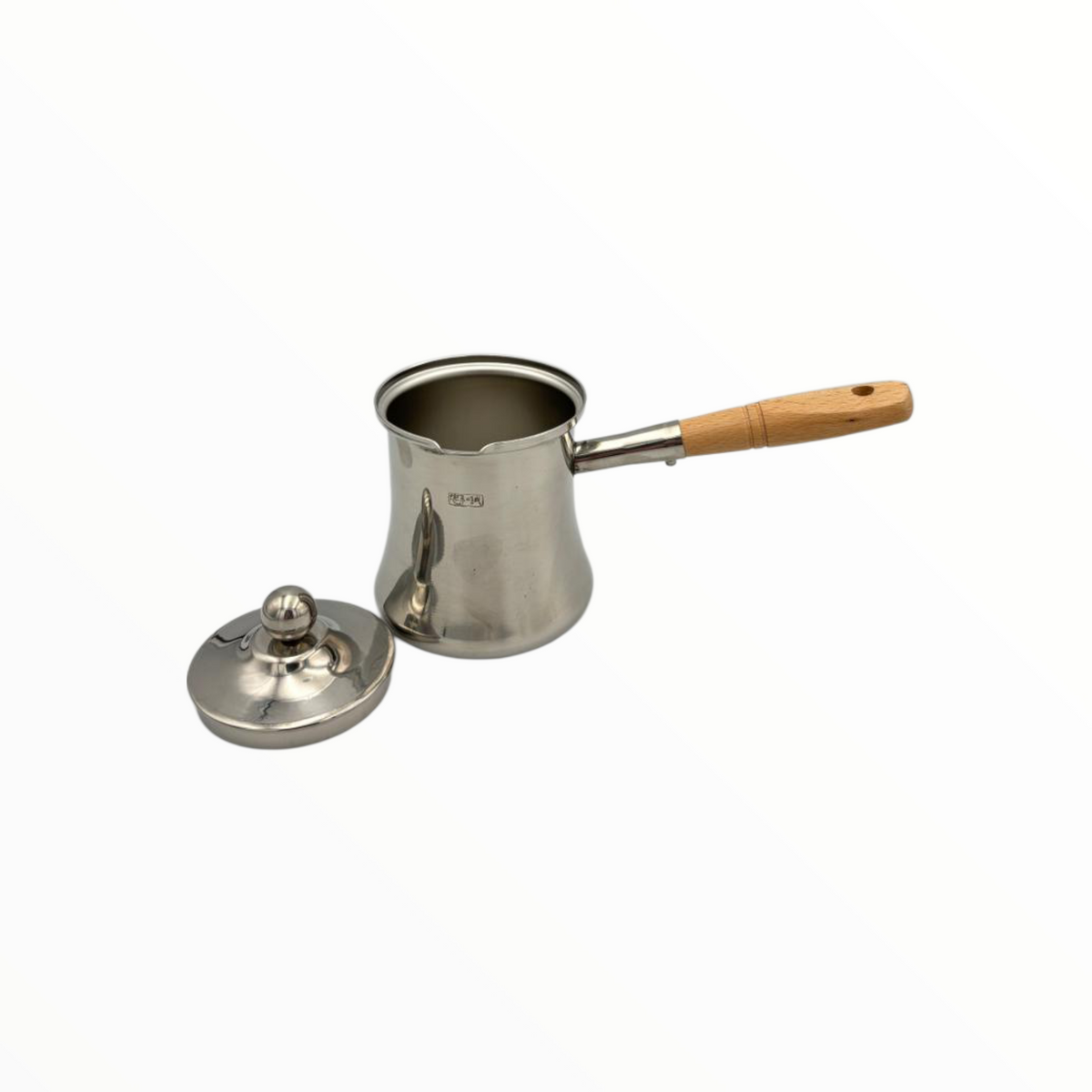 Stainless Steel Turkish Coffee Pot with Wooden Handle – Classic capacity 800ml