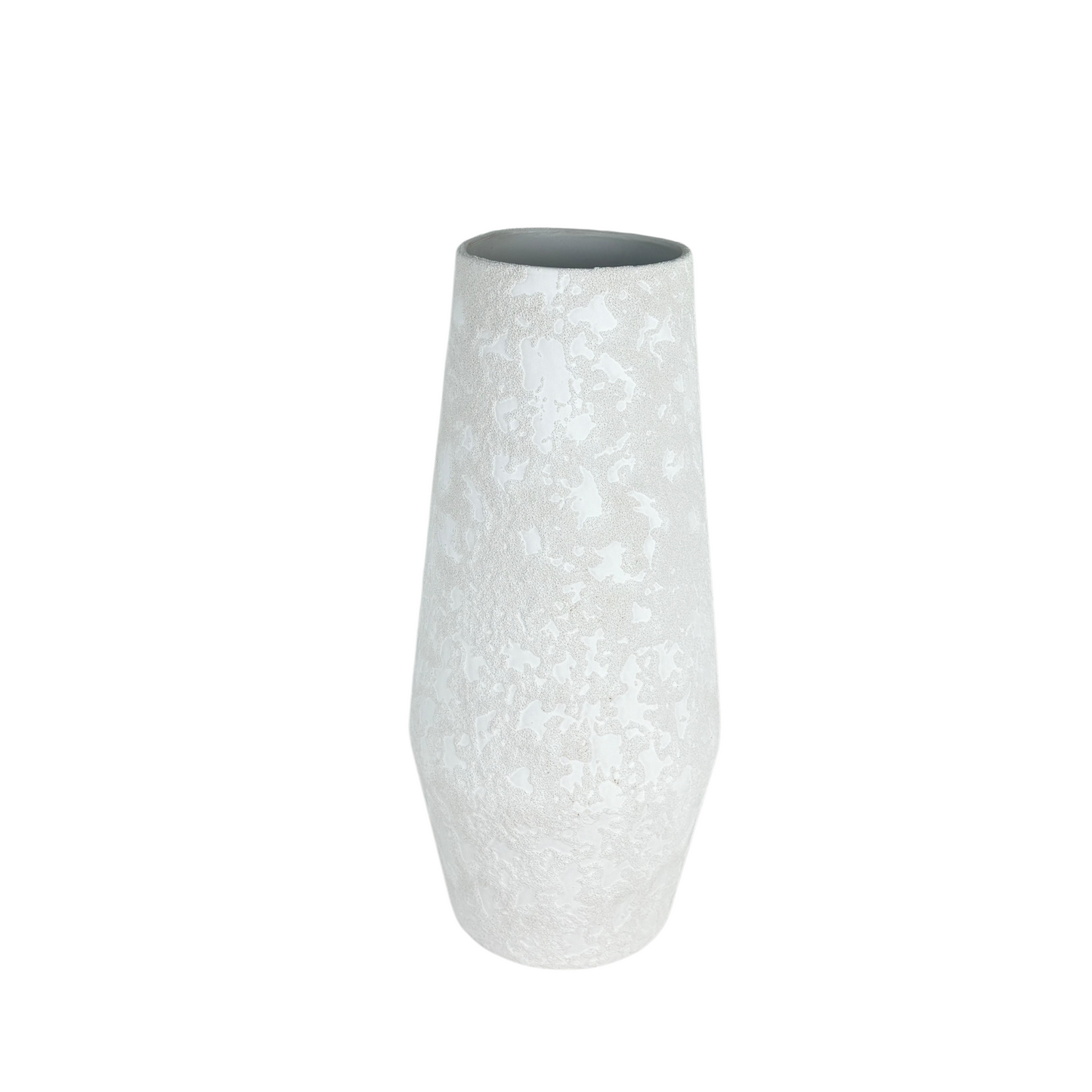 Textured Tall White Ceramic Floor Vase – Modern Minimalist Decorative Vase