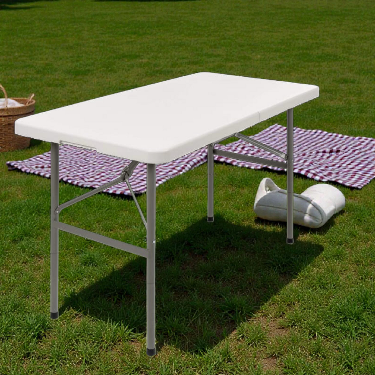 Folding Rectangular Table – Portable & Heavy-Duty Design 244cm  weight: 18.5 kg