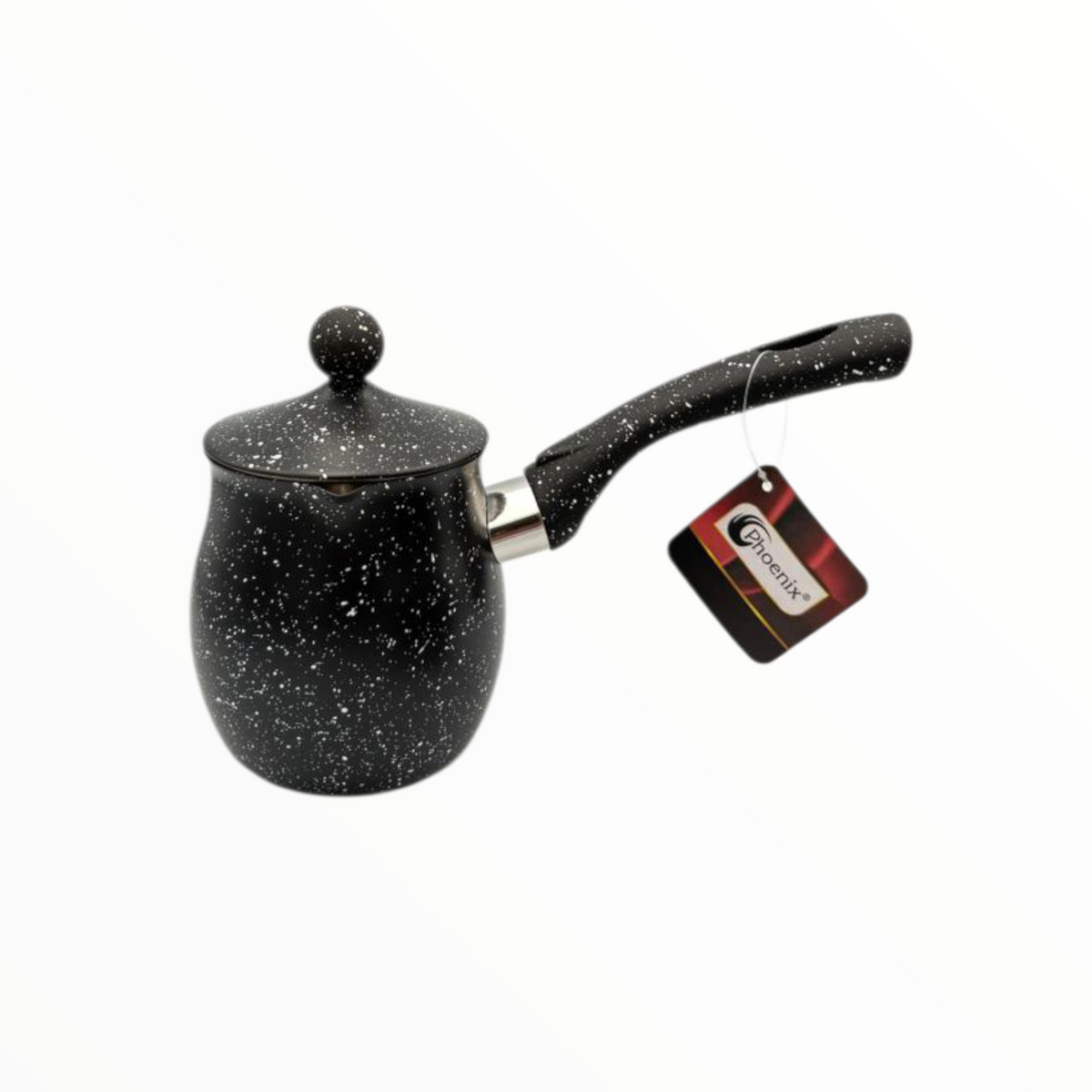 Granite Black Turkish Coffee Pot Set (Cezve) – 3 Sizes with Lid